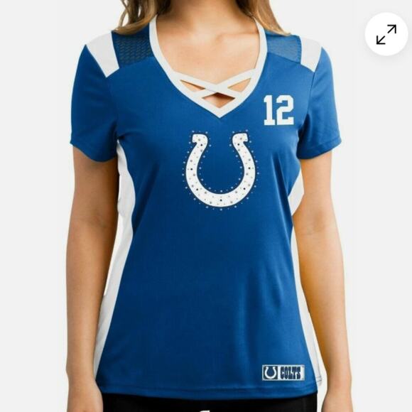 Majestic Indianapolis Colts Andrew Luck Ladies Cut Jersey Medium - Picture 1 of 4